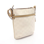 Loewe Shoulder Bag Repeat Anagram White Gold Canvas Leather — view 2