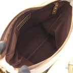 Loewe Shoulder Bag Repeat Anagram White Gold Canvas Leather — view 3