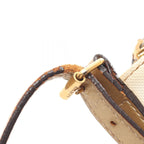 Loewe Shoulder Bag Repeat Anagram White Gold Canvas Leather — view 5
