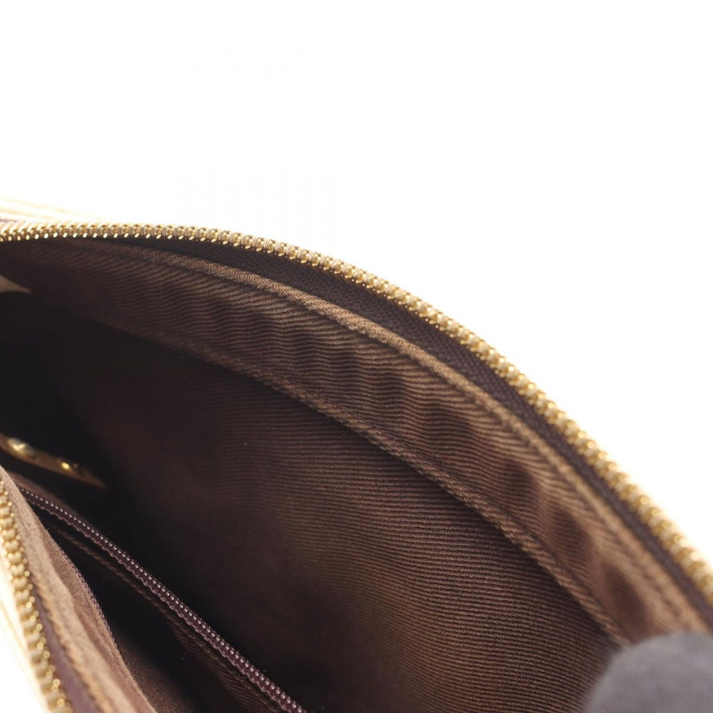 Loewe Shoulder Bag Repeat Anagram White Gold Canvas Leather — view 8