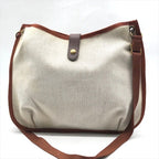 Hermes Canvas Saco Rodeo Toile Ash Shoulder Bag Brown — view 3