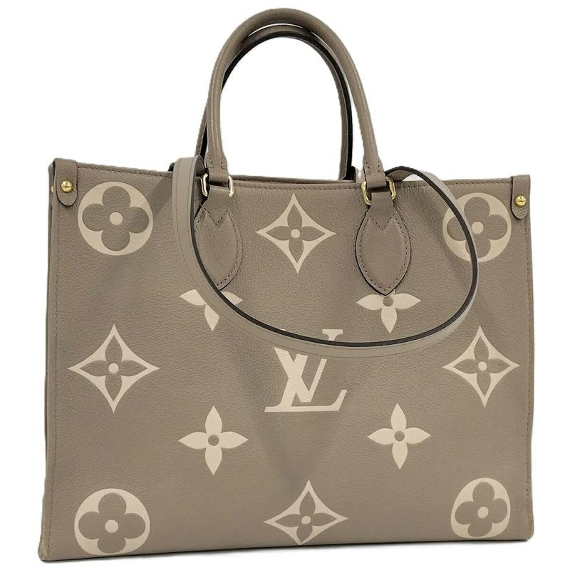 Louis Vuitton On The Go MM 2-Way Handbag Bicolor Monogram Empreinte Tourterelle