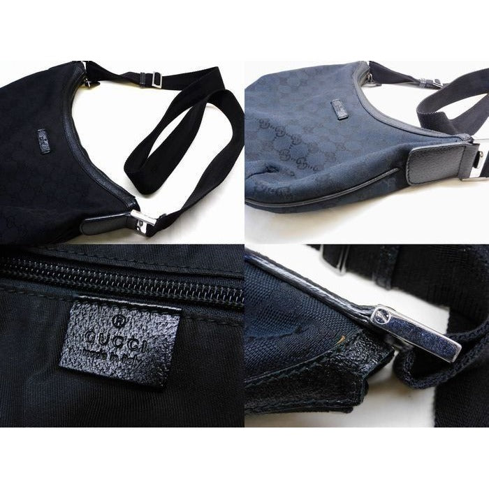 Gucci GG Canvas Shoulder Bag Black — view 4