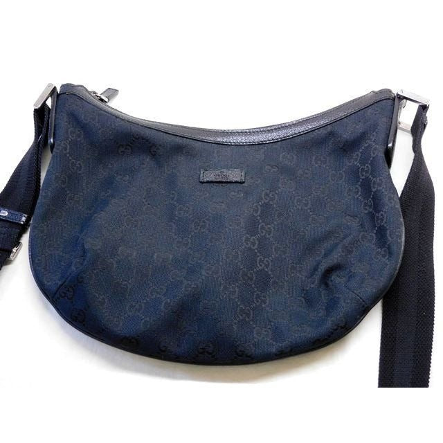Gucci GG Canvas Shoulder Bag Black