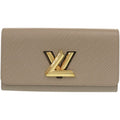 Louis Vuitton Portefeuille Twist Epi Leather Beige Bifold Wallet