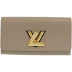Louis Vuitton Portefeuille Twist Epi Leather Beige Bifold Wallet