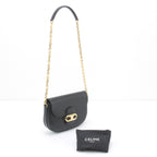 Celine Triomphe Chain Shoulder Bag Black — view 2