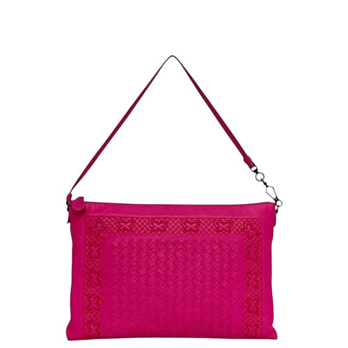 Bottega Veneta Clutch Bag Pink Intrecciato Butterfly