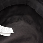 Loewe Hat Frayed Bucket Leather Logo Patch Black Denim — view 8