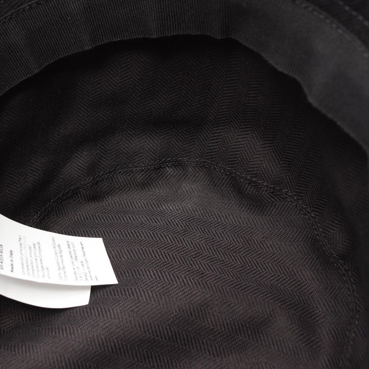 Loewe Hat Frayed Bucket Leather Logo Patch Black Denim — view 8