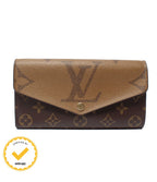 Louis Vuitton Wallet Portefeuille Sarah Monogram Giant Reverse
