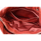Chanel Tote Quilted Leather Dark Pink Silver — view 5