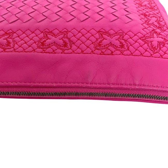 Bottega Veneta Clutch Bag Pink Intrecciato Butterfly — view 8