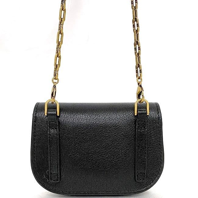 Christian Dior Chain Mini Pouch Black Saddle — view 3