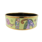 Hermes Emile GM Bracelet Tea For Two Cloisonne Metal Yellow Bangle 0242 — view 4