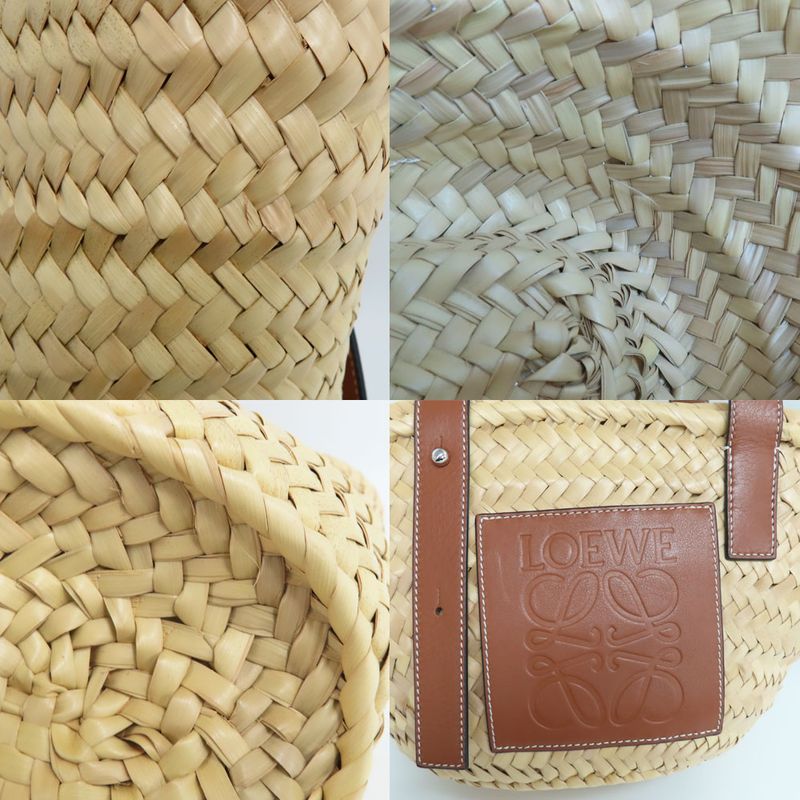 Loewe Basket Bag Small 327.02 S93 Anagram Natural Tan Raffia — view 7