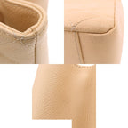 Chanel Grand Shopping Tote Bag GST Quilted Beige Gold Caviar Leather — view 6