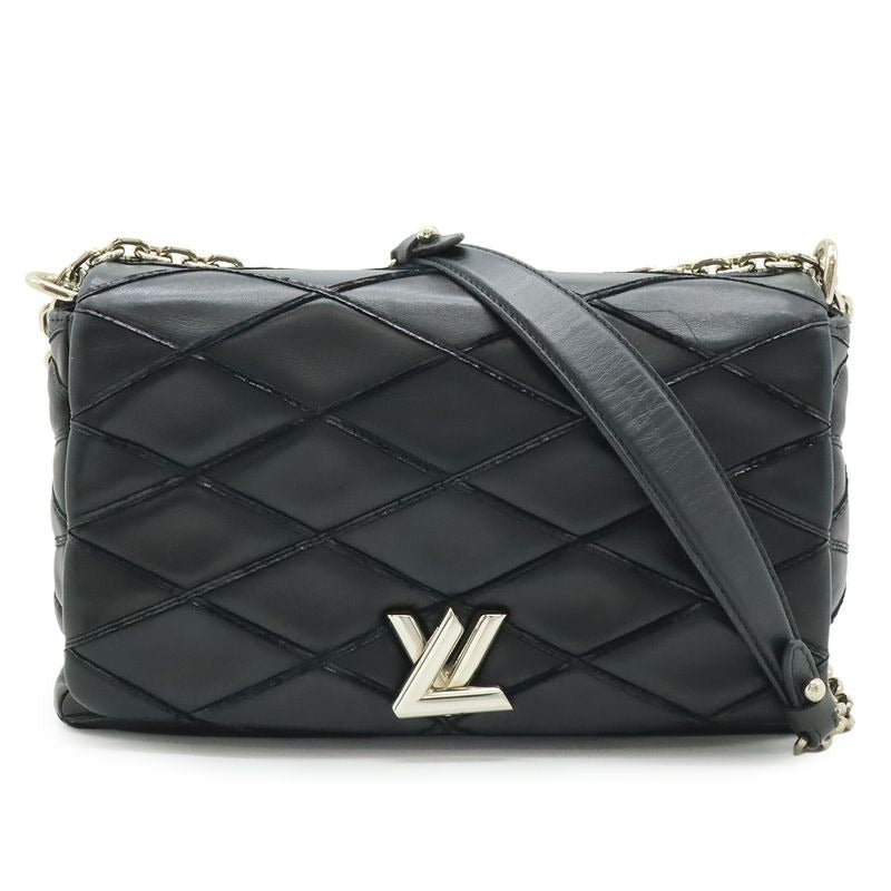 Louis Vuitton Maltage Go-14 mm Chain Bag Shoulder Leather Noir