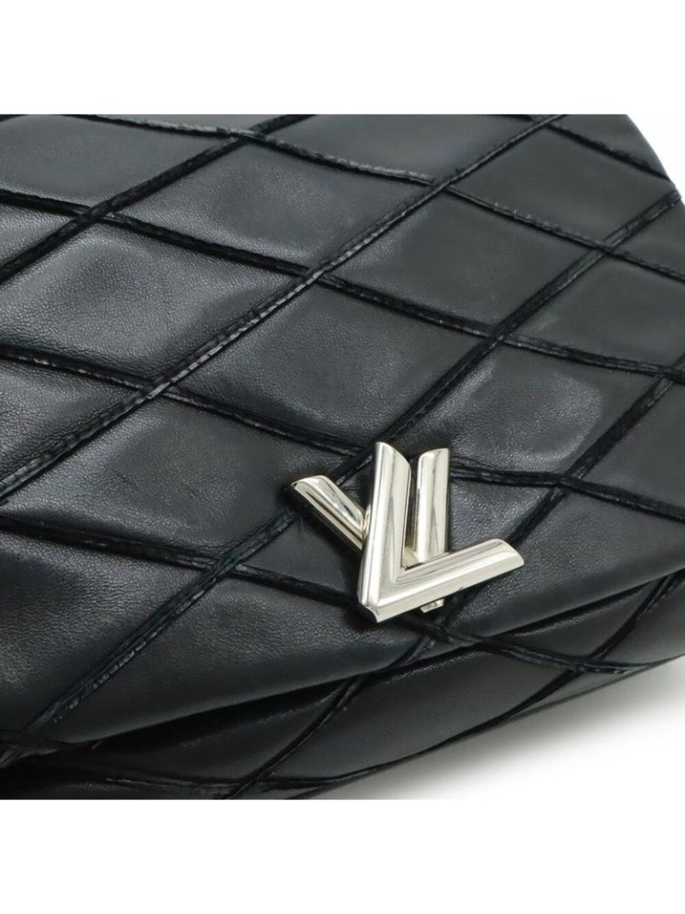 Louis Vuitton Maltage Go-14 mm Chain Bag Shoulder Leather Noir