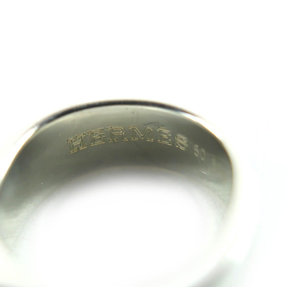 Hermes Vintage Bucket Ring 925 18K Silver Gold 50 To Size — view 3