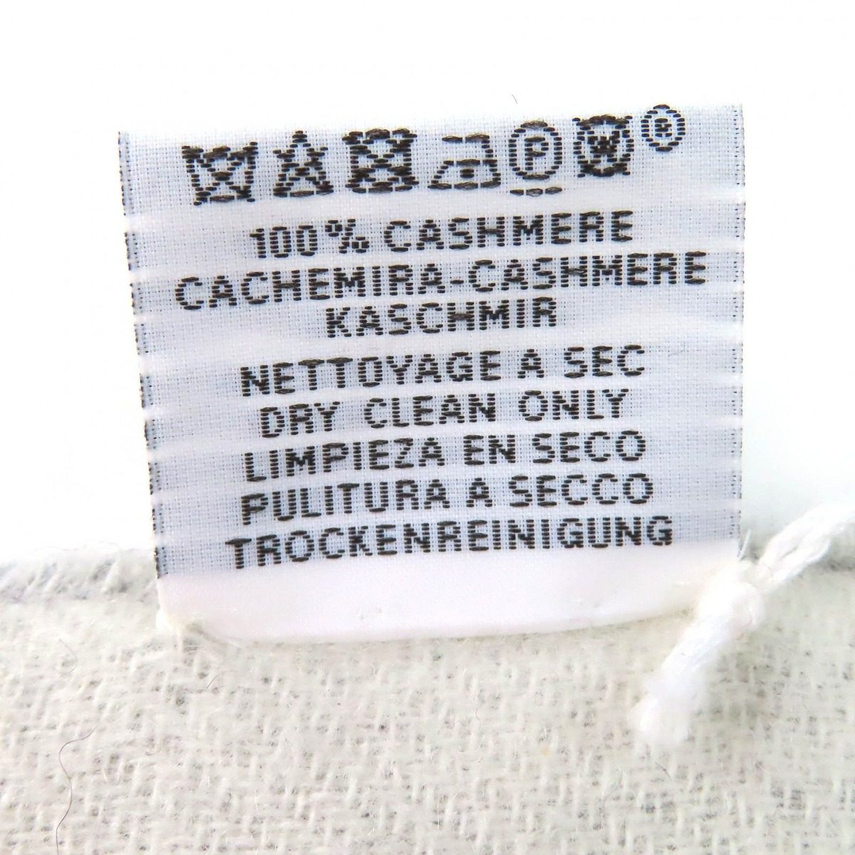 Hermes Cashmere Logo Embroidery Double Face Fringe Scarf Shawl Gray — view 8