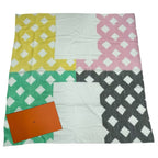 Hermes Carre 140 Juan Scarf Cashmere Silk Logo Shawl Multicolor