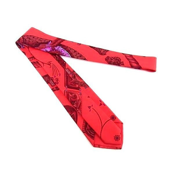 Hermes 100% Silk Tie Business Gentleman Red Bk0009 — view 2