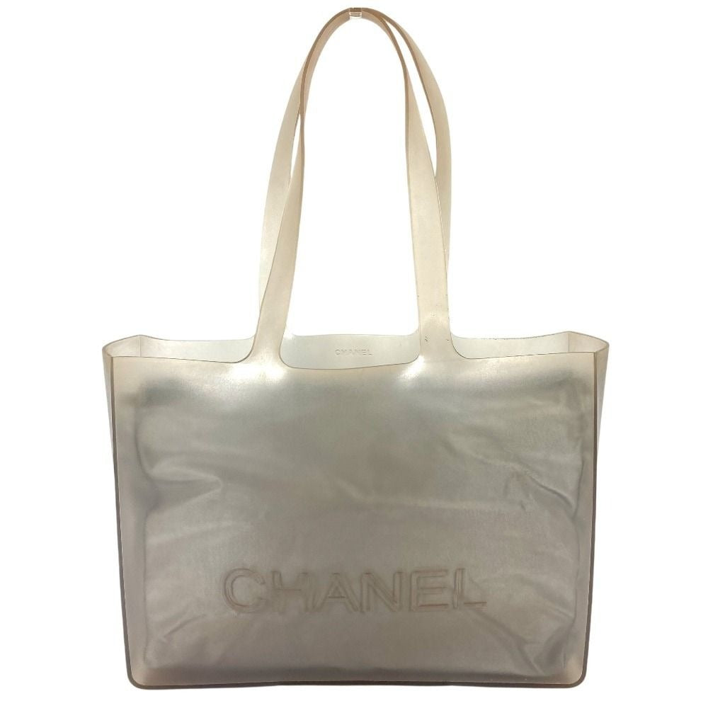 Chanel Shoulder Bag with Logo Pouch Rubber Gray