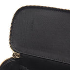 Fendi FF Motif Black Leather Shoulder Bag — view 5