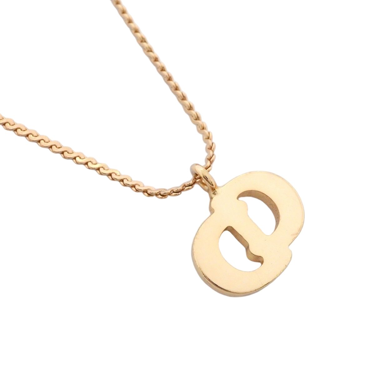Dior Necklace CD Logo Gold Plated Rhinestone — view 2