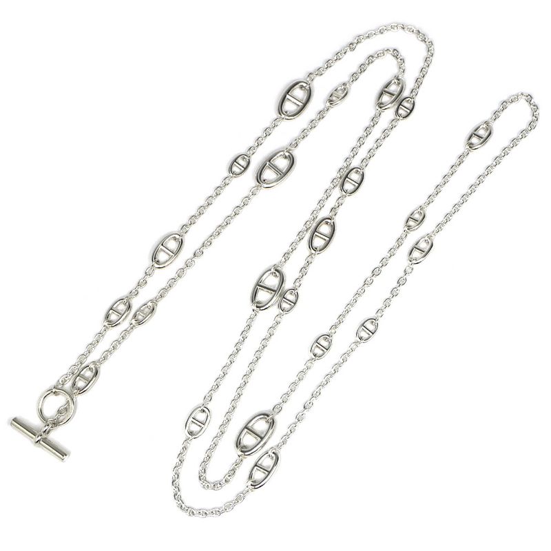 Hermes Necklace Chaine D'ancre Farande 160 AG 925 SV Silver Jewelry — view 4