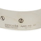 Hermes Collier De Chien MM Silver Bangle Bracelet SH — view 3