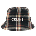 Celine Hat Logo Check 2 Au5 B231 L Wool Multicolor
