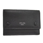 Celine Trifold Wallet Leather Black