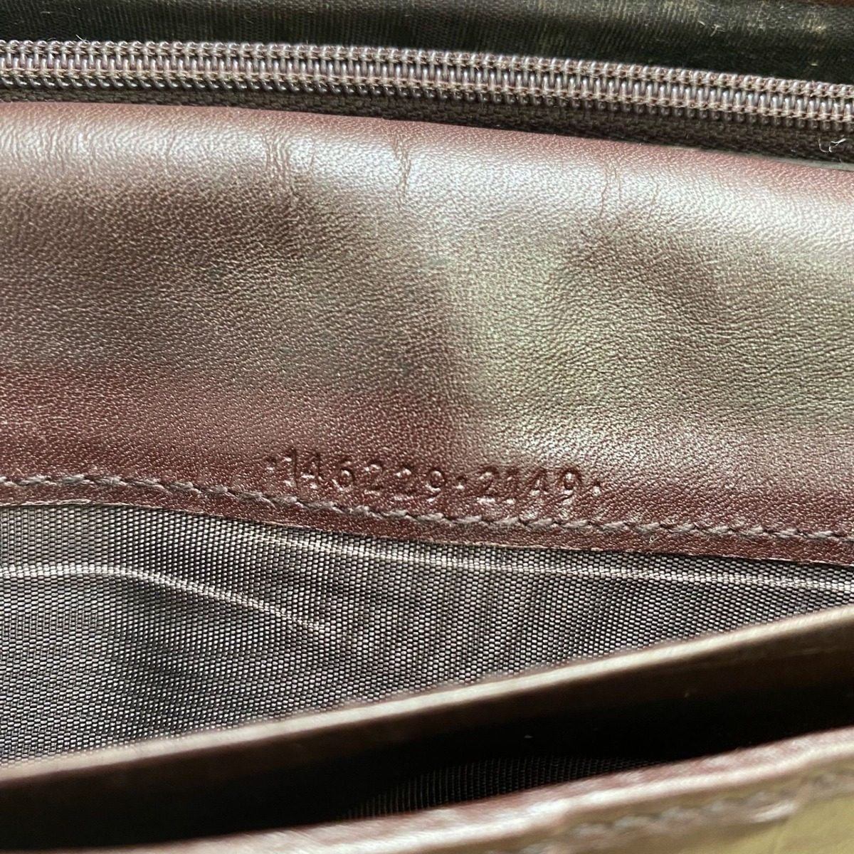 Gucci Bifold Wallet Leather Brown Striped GG Billfold Card — view 6