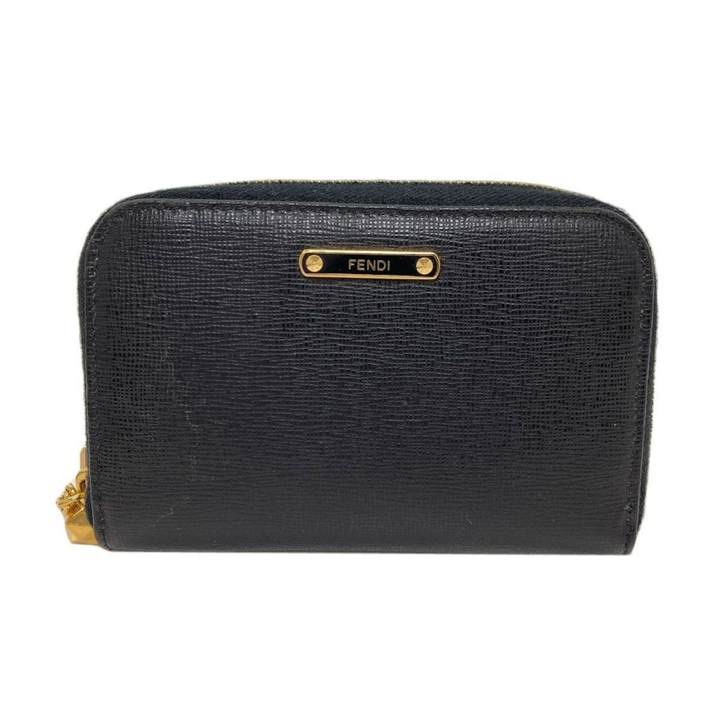 Fendi Logo Card Case Leather