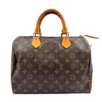 Louis Vuitton Speedy 30 Monogram Leather Brown Handbag Gold