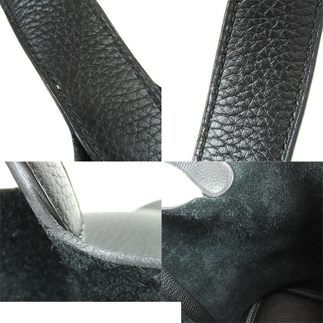 Hermes Picotin Lock MM Black Gold Taurillon Handbag — view 8