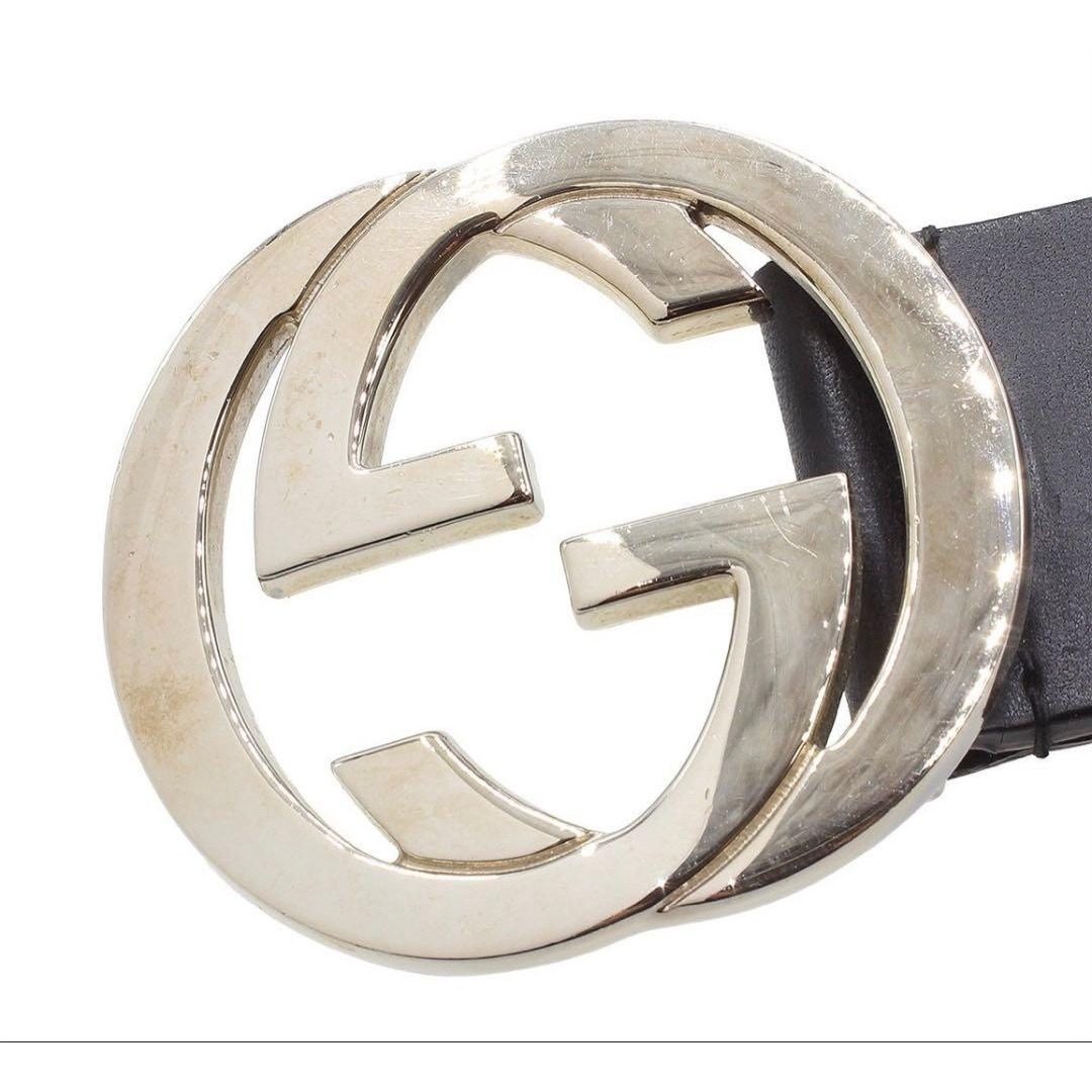 Gucci Interlocking Perforated Leather Belt — view 3