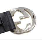 Gucci Interlocking Perforated Leather Belt — view 4
