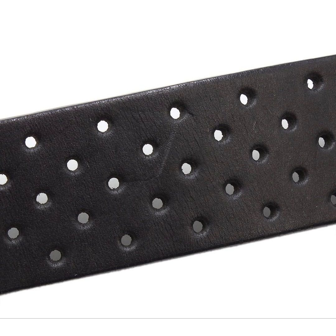 Gucci Interlocking Perforated Leather Belt — view 8
