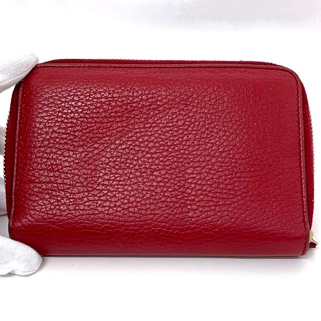Gucci Round Zipper Wallet Red Interlocking — view 5