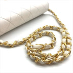 Chanel CC Logo Mini Quilted Lambskin Push Lock Chain Shoulder Bag White — view 6