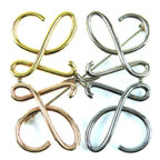 Loewe Anagram 4 Color Brooch Gold Silver Bronze Metal Storage Bag — view 2