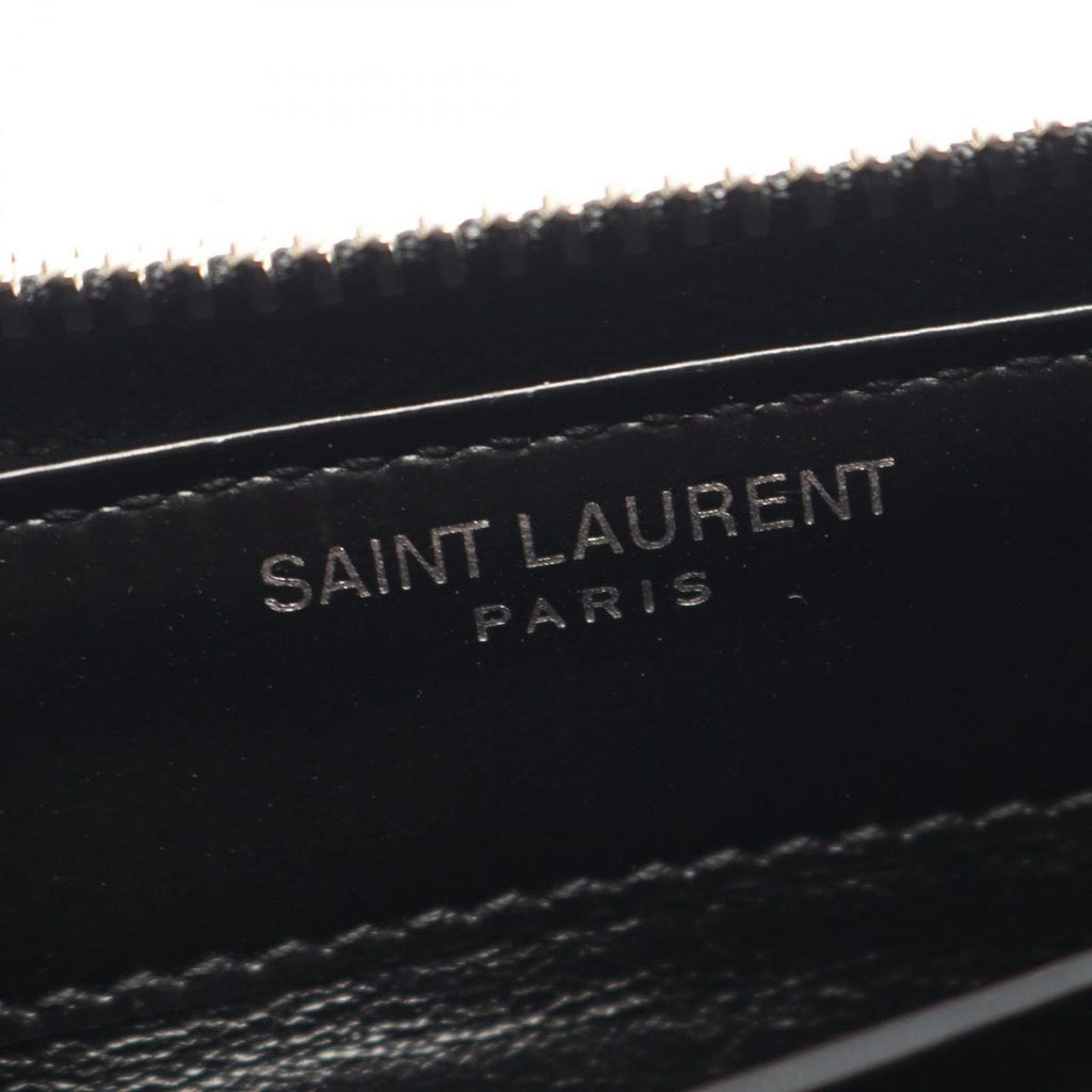Saint Laurent Paris Round Wallet Cassandra Black Leather Tiny Monogram — view 4