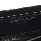 Saint Laurent Paris Round Wallet Cassandra Black Leather Tiny Monogram — view 4