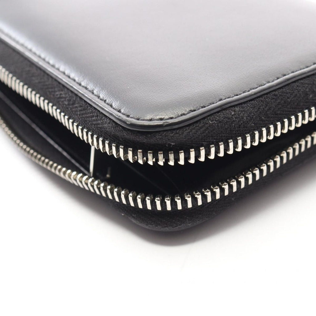 Saint Laurent Paris Round Wallet Cassandra Black Leather Tiny Monogram — view 8