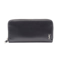 Saint Laurent Paris Round Wallet Cassandra Black Leather Tiny Monogram