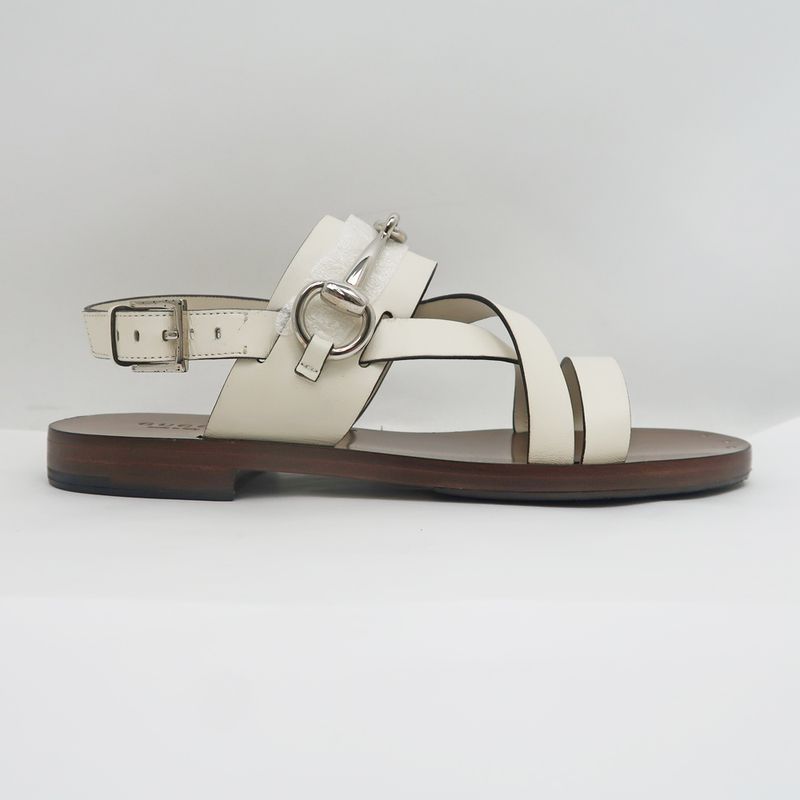 Gucci Sandals Bit White Dark Brown Size 37 1 2 Apparel — view 2