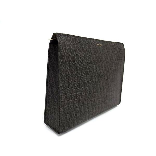 Saint Laurent All Over Pattern Clutch Bag Second Black — view 2